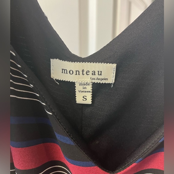 Flowy stripe sundress with tie on waist. Hardly worn, fabric non stretch. - Picture 3 of 3